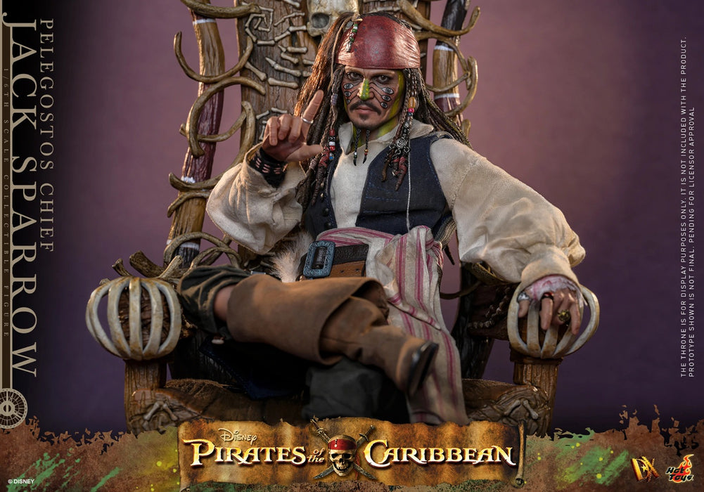 Hot Toys Movie Masterpiece Series: Piratas del Caribe El cofre de la muerte - Jack Sparrow Jefe Pelegosto Escala 1/6