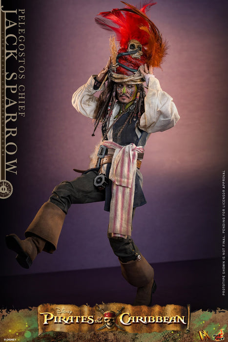 Hot Toys Movie Masterpiece Series: Piratas del Caribe El cofre de la muerte - Jack Sparrow Jefe Pelegosto Escala 1/6
