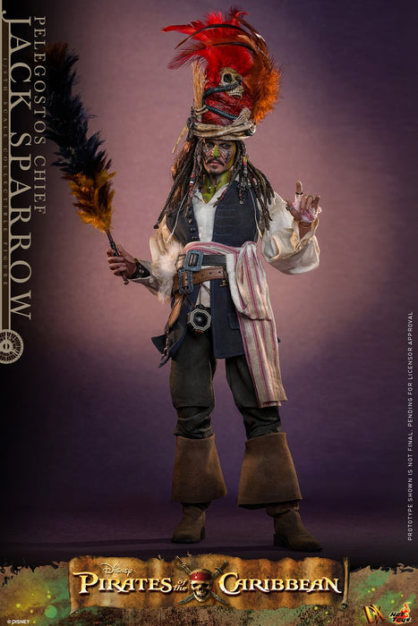 Hot Toys Movie Masterpiece Series: Piratas del Caribe El cofre de la muerte - Jack Sparrow Jefe Pelegosto Escala 1/6