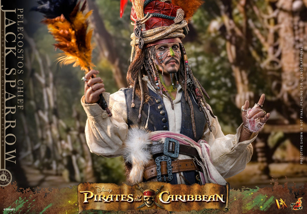 Hot Toys Movie Masterpiece Series: Piratas del Caribe El cofre de la muerte - Jack Sparrow Jefe Pelegosto Escala 1/6