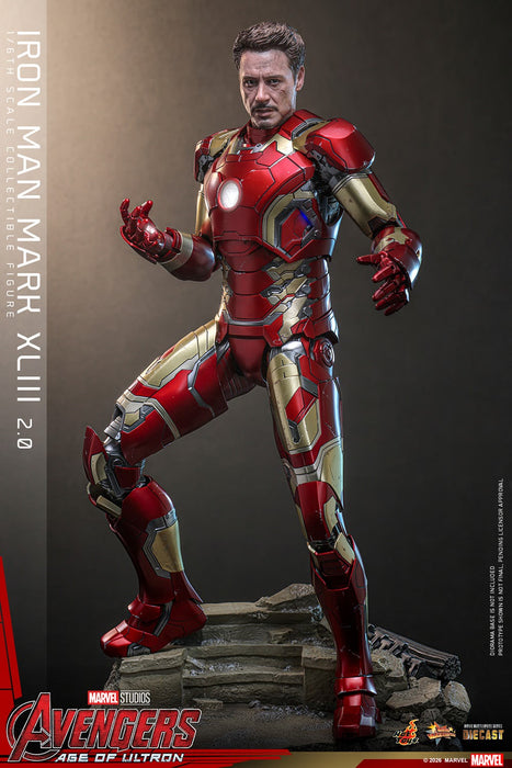 Hot Toys Movie Masterpiece Series: Marvel Avengers Era de Ultron - Iron Man Mark XLIII 2.0 Escala 1/6