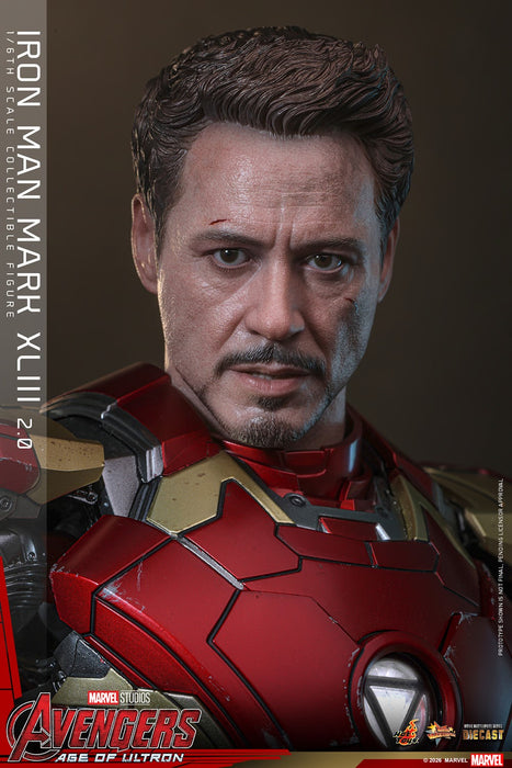 Hot Toys Movie Masterpiece Series: Marvel Avengers Era de Ultron - Iron Man Mark XLIII 2.0 Escala 1/6