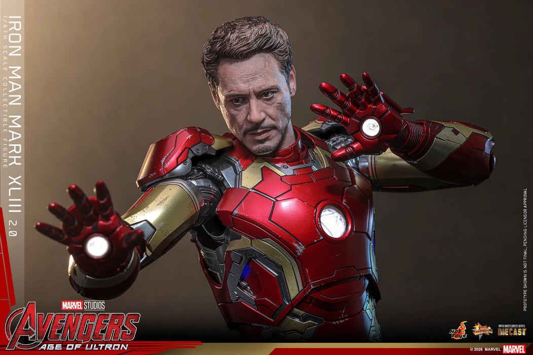 Hot Toys Movie Masterpiece Series: Marvel Avengers Era de Ultron - Iron Man Mark XLIII 2.0 Escala 1/6