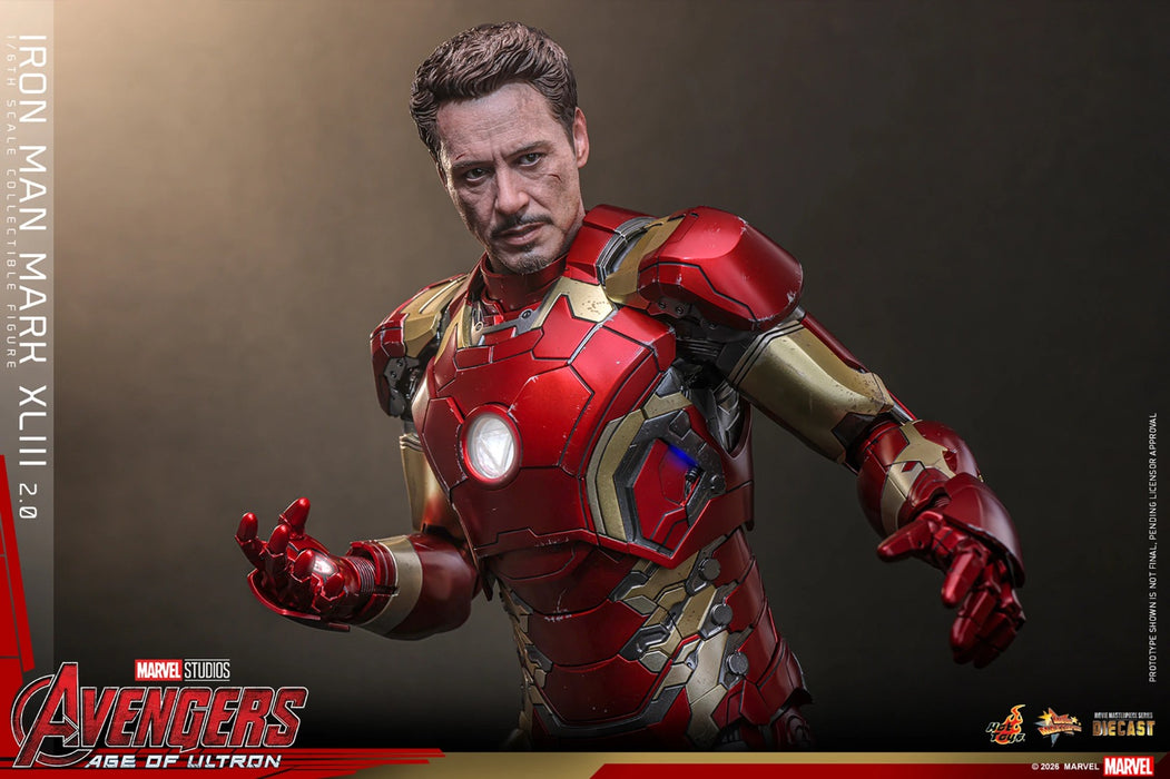Hot Toys Movie Masterpiece Series: Marvel Avengers Era de Ultron - Iron Man Mark XLIII 2.0 Escala 1/6