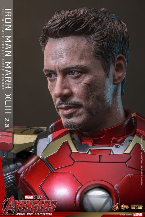 Hot Toys Movie Masterpiece Series: Marvel Avengers Era de Ultron - Iron Man Mark XLIII 2.0 Escala 1/6