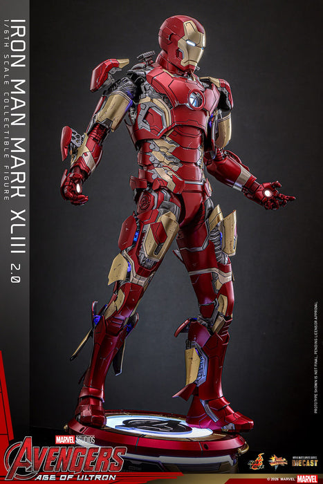 Hot Toys Movie Masterpiece Series: Marvel Avengers Era de Ultron - Iron Man Mark XLIII 2.0 Escala 1/6