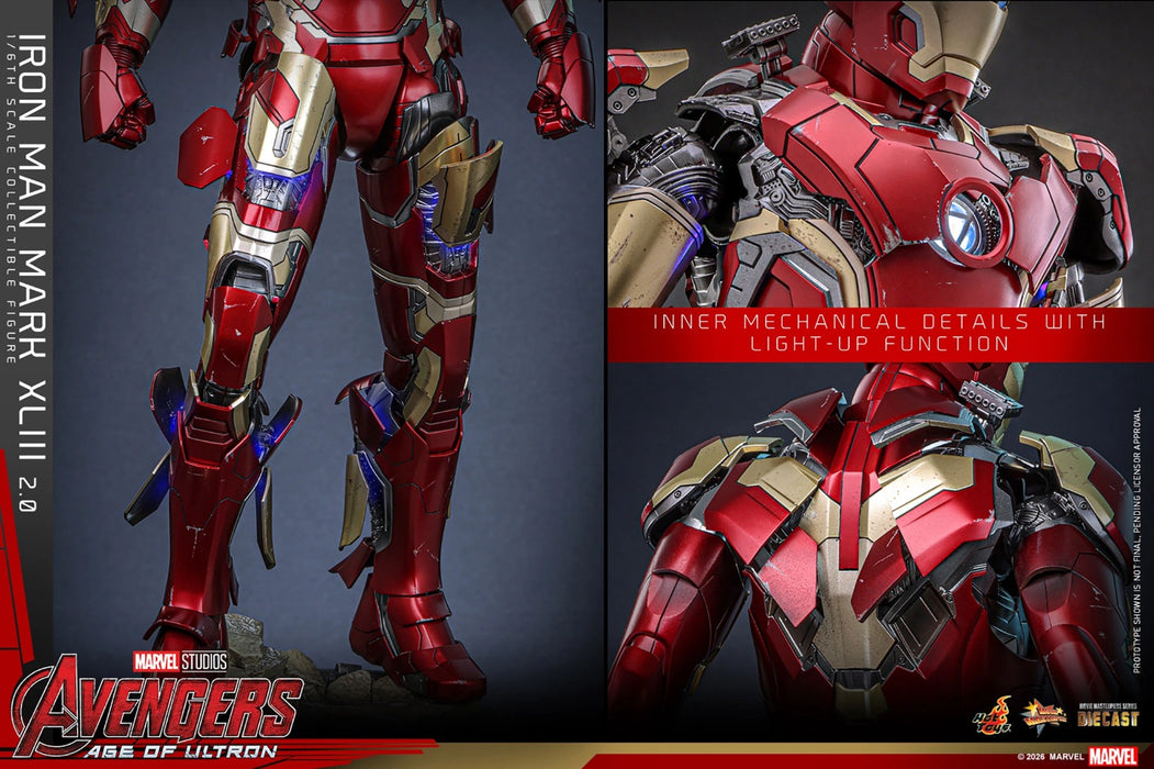 Hot Toys Movie Masterpiece Series: Marvel Avengers Era de Ultron - Iron Man Mark XLIII 2.0 Escala 1/6