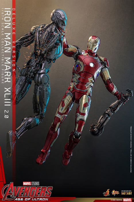 Hot Toys Movie Masterpiece Series: Marvel Avengers Era de Ultron - Iron Man Mark XLIII 2.0 Deluxe Escala 1/6
