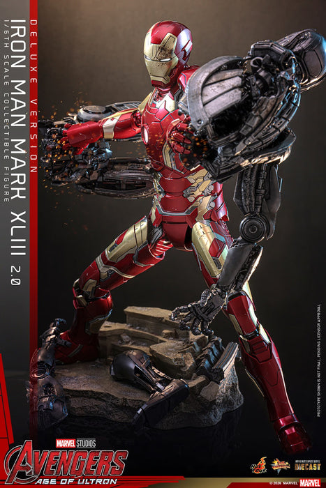 Hot Toys Movie Masterpiece Series: Marvel Avengers Era de Ultron - Iron Man Mark XLIII 2.0 Deluxe Escala 1/6