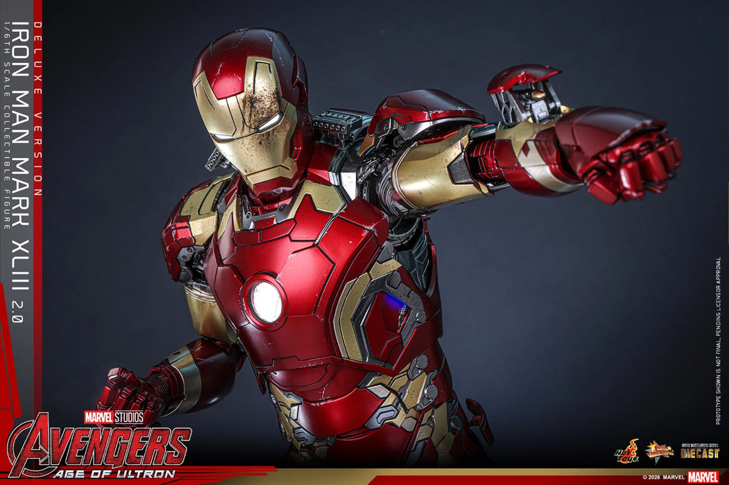 Hot Toys Movie Masterpiece Series: Marvel Avengers Era de Ultron - Iron Man Mark XLIII 2.0 Deluxe Escala 1/6