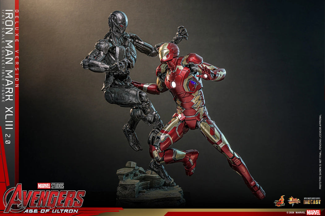 Hot Toys Movie Masterpiece Series: Marvel Avengers Era de Ultron - Iron Man Mark XLIII 2.0 Deluxe Escala 1/6