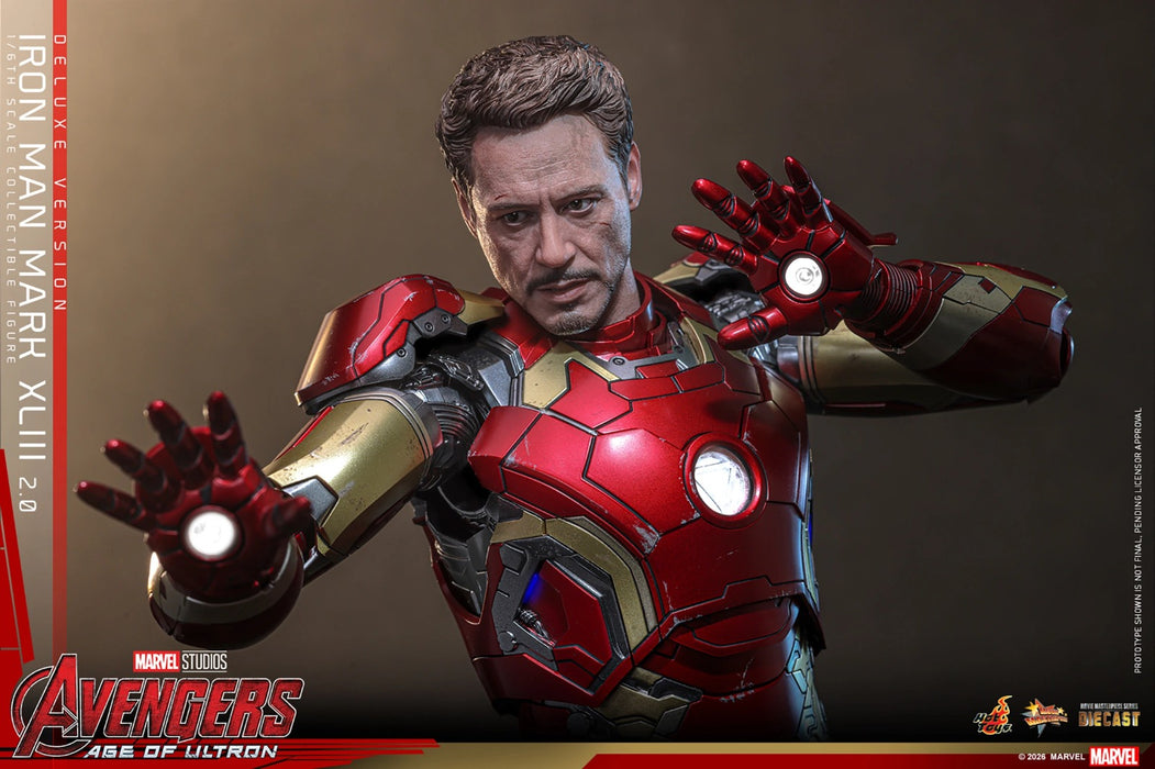Hot Toys Movie Masterpiece Series: Marvel Avengers Era de Ultron - Iron Man Mark XLIII 2.0 Deluxe Escala 1/6
