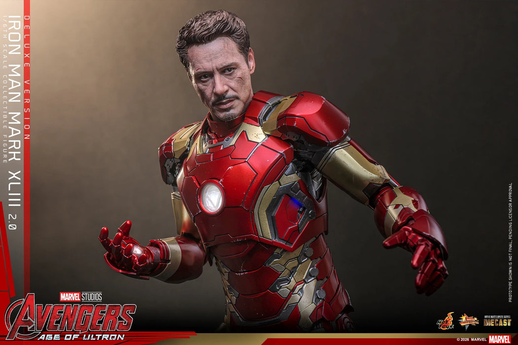 Hot Toys Movie Masterpiece Series: Marvel Avengers Era de Ultron - Iron Man Mark XLIII 2.0 Deluxe Escala 1/6