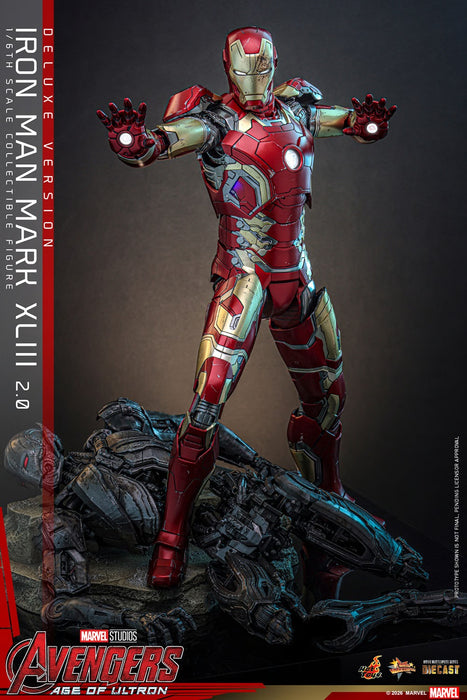 Hot Toys Movie Masterpiece Series: Marvel Avengers Era de Ultron - Iron Man Mark XLIII 2.0 Deluxe Escala 1/6
