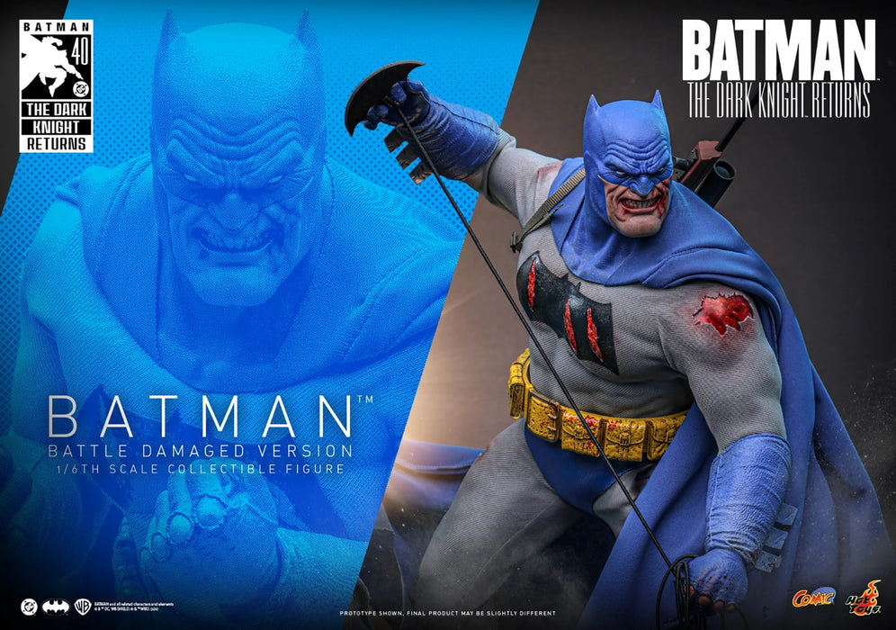 Hot Toys Comics Masterpiece Series: DC Batman The Dark Knight Returns - Batman Battle Damaged Escala 1/6
