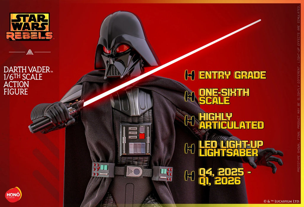 Hono Studio Action Figure: Star Wars Rebels - Darth Vader Escala 1/6