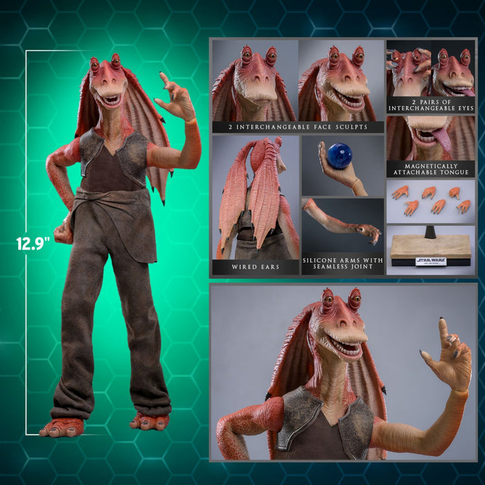Hot Toys Movie Masterpiece Series: Star Wars La Amenaza Fantasma - Jar Jar Binks Escala 1/6