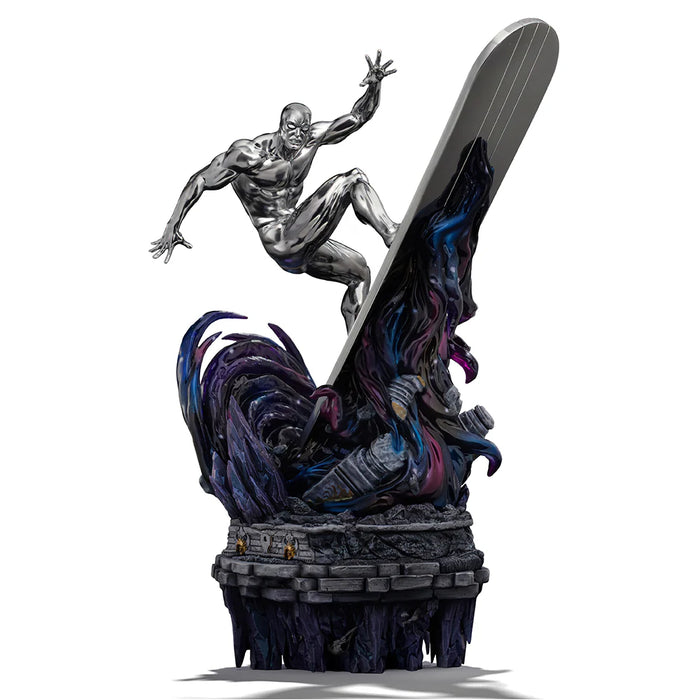 IRON Studios: Marvel Infinity Gauntlet -  Silver Surfer Diorama Deluxe Escala de Arte 1/10