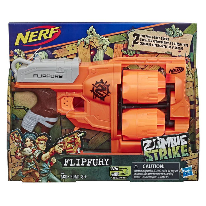 Nerf Zombie Strike: Flipfury Lanzador de Dardos