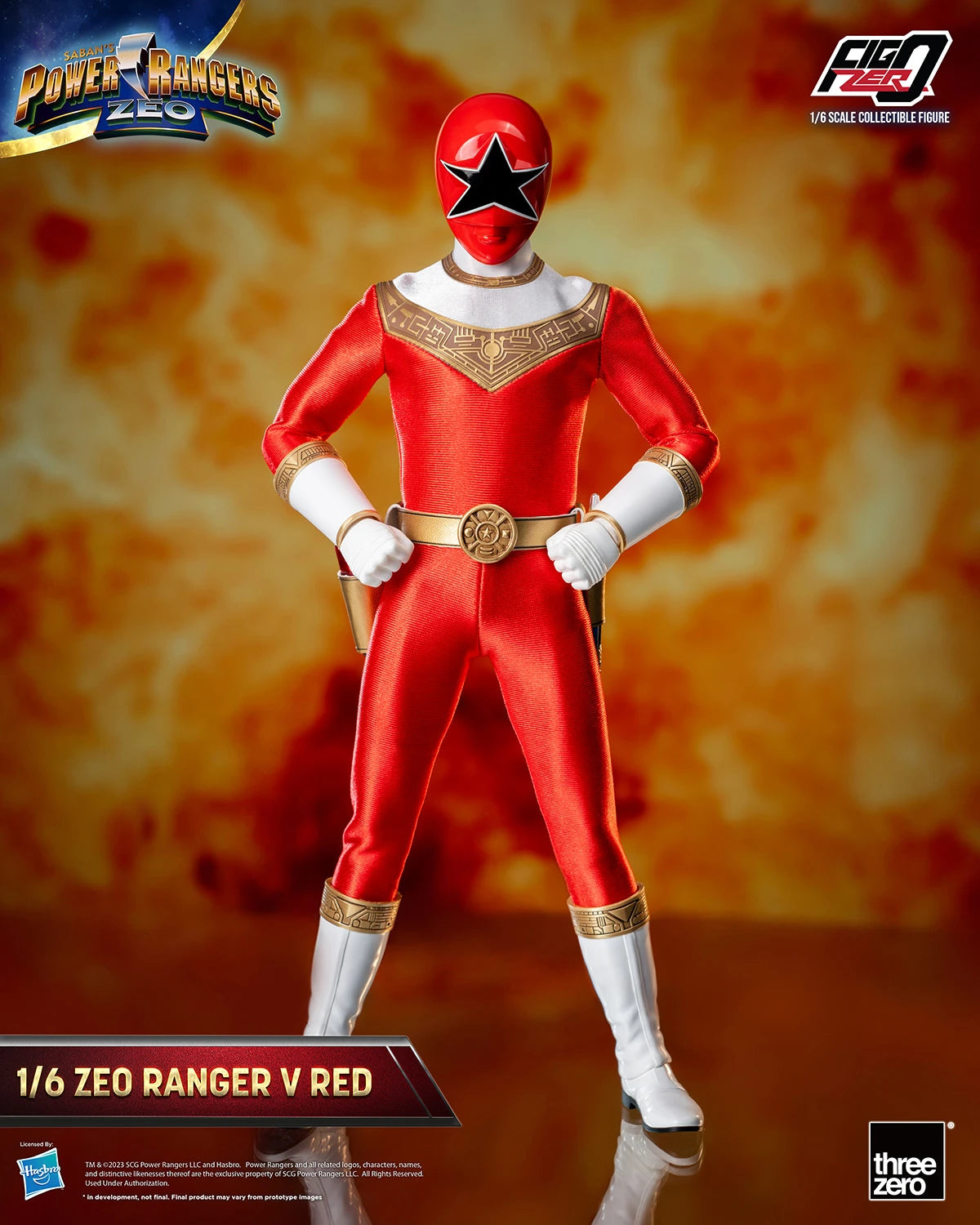 Threezero FigZero: Power Rangers Zeo - Ranger Rojo Zeo V Escala 1/6