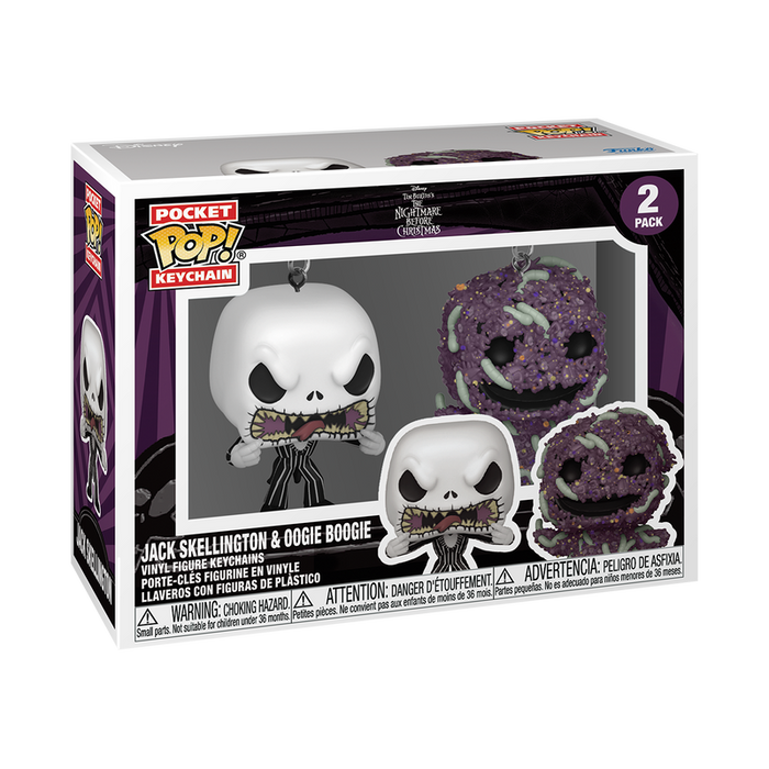 Funko Pop Keychain: Disney Mundo De Jack - Jack y Oogie 2 Pack