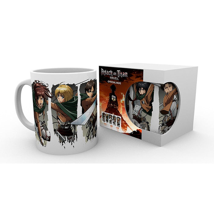 ABYstyle Taza De Ceramica: Attack On Titan - Personajes 320 ml