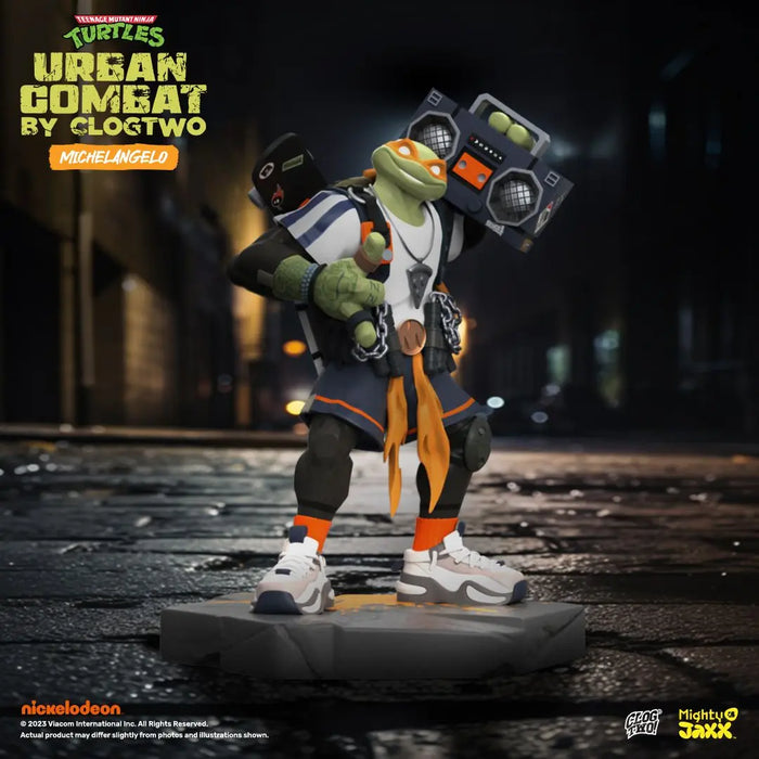 Mighty Jaxx Statue: Tmnt Tortugas Ninja X Clogtwo Urban Combat - Michelangelo