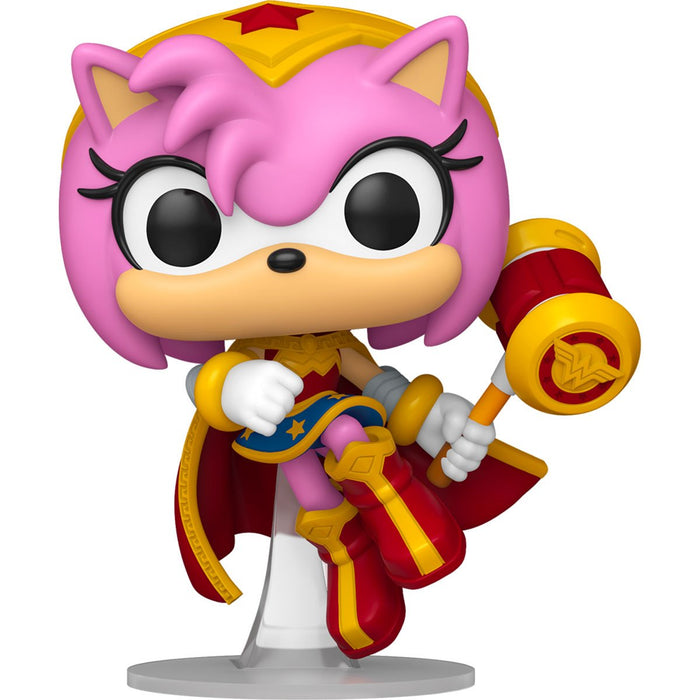 Funko Pop Heroes: Justice League & Sonic - Amy Rose como Mujer Maravilla