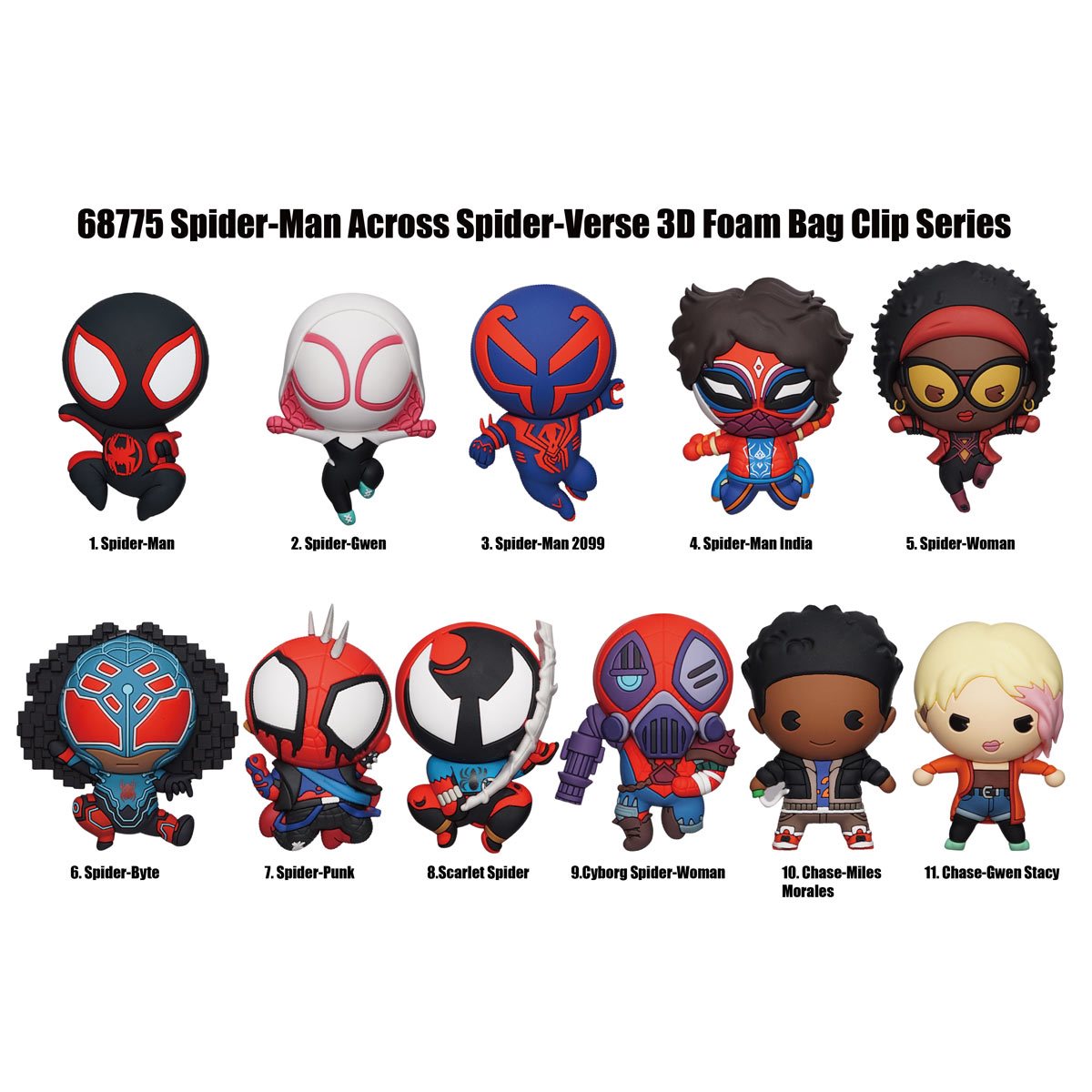 Monogram Llavero 3D para Mochila: Marvel Spider Man Across the Spider Verse - Figura Sorpresa Series 1