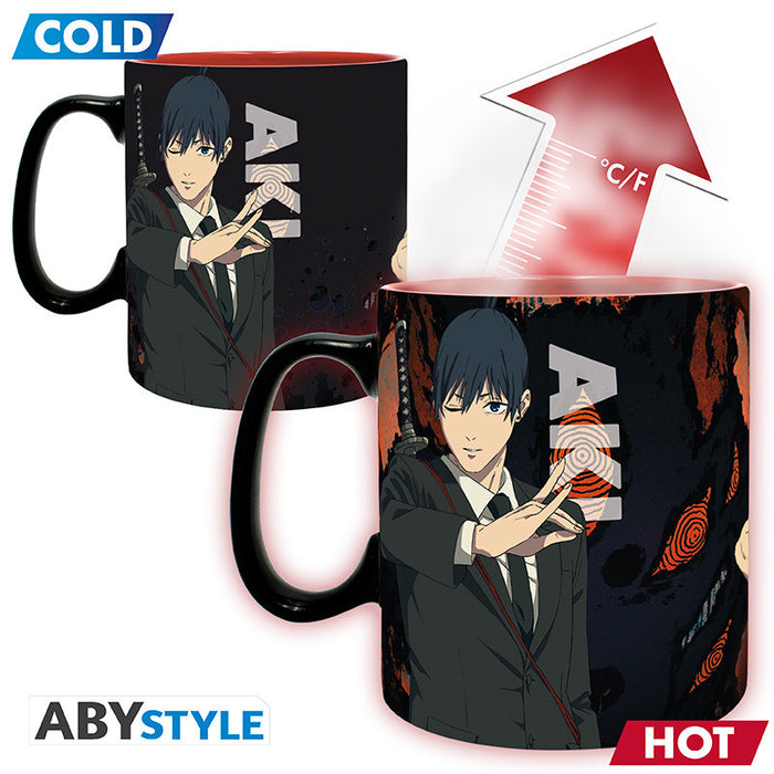 ABYstyle Taza De Ceramica Termocromatica: Chainsaw Man - Denji vs Aki 460 ml