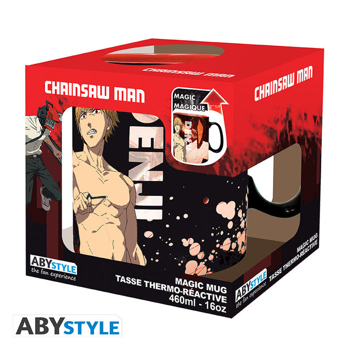 ABYstyle Taza De Ceramica Termocromatica: Chainsaw Man - Denji vs Aki 460 ml