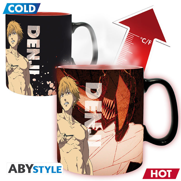 ABYstyle Taza De Ceramica Termocromatica: Chainsaw Man - Denji vs Aki 460 ml