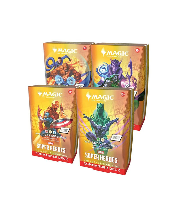 Magic The Gathering: Marvel Super Heroes - Collector Commander 4 Pack En Ingles