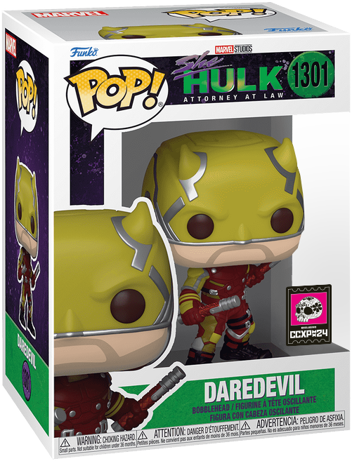 Funko Pop Marvel: She Hulk - Daredevil Con Traje Amarillo Exclusivo Funko Shop