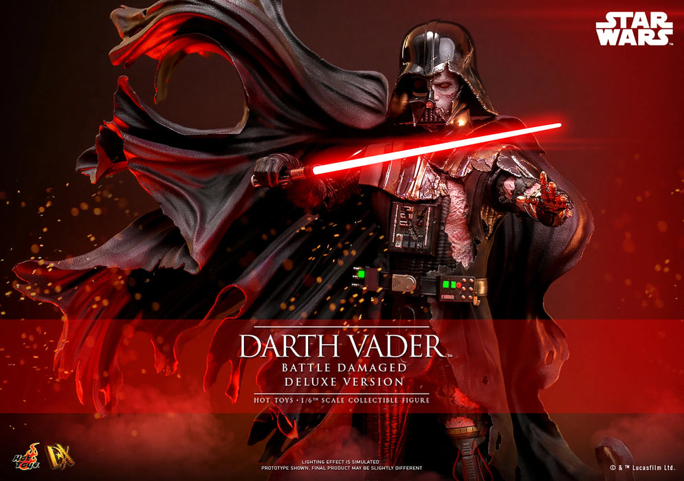 Hot Toys DX Series: Star Wars - Darth Vader En Batalla Con Luz Led Deluxe Escala 1/6