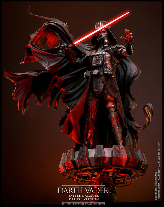 Hot Toys DX Series: Star Wars - Darth Vader En Batalla Con Luz Led Deluxe Escala 1/6