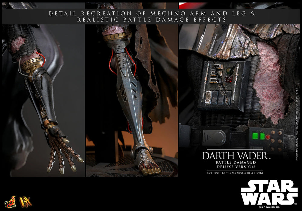 Hot Toys DX Series: Star Wars - Darth Vader En Batalla Con Luz Led Deluxe Escala 1/6