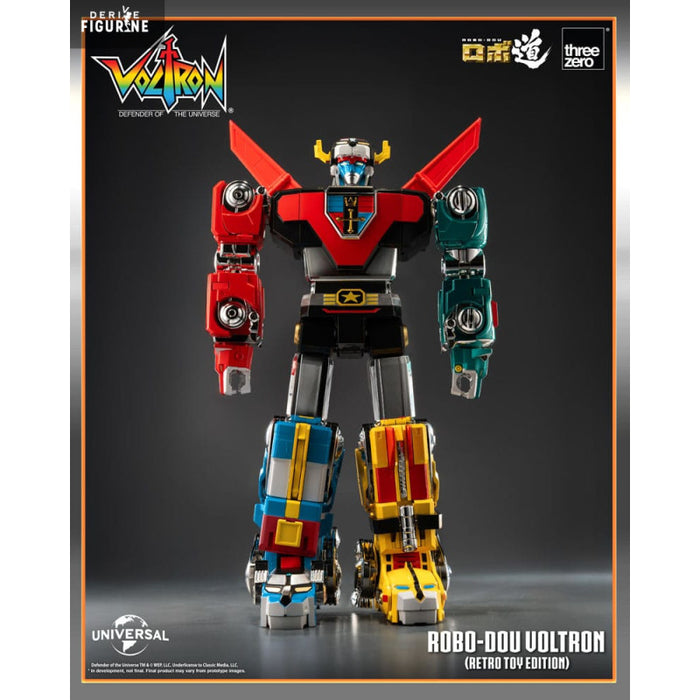 Threezero Robo Dou: Voltron Defender Of The Universe - Voltron Retro Toy Edition 10 Pulgadas