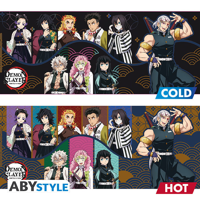 ABYstyle Taza De Ceramica Termocromatica: Demon Slayer - Pilares 460 ml