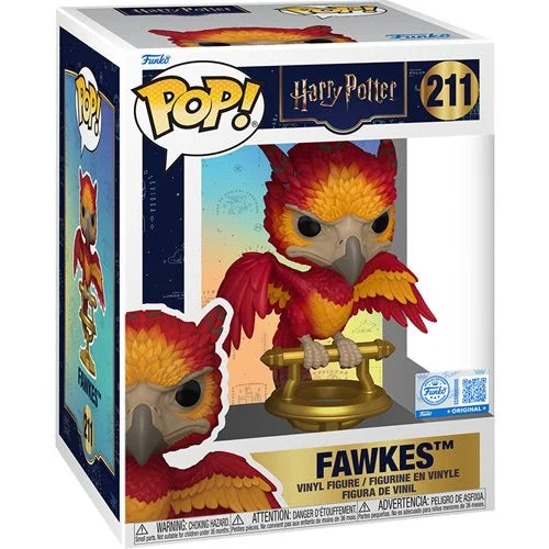 Funko Pop Premium: Harry Potter - Fawkes en su percha