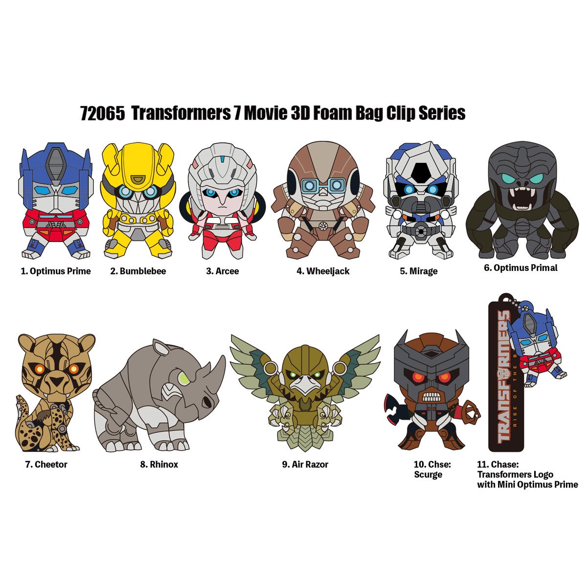 Monogram Llavero 3D para Mochila: Transformers Rise Of The Beast - Figura Sorpresa Series 1