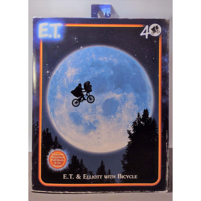 NECA Figura de Accion Ultimate: ET 40 Aniversario - ET Con Elliott En Bicicleta 7 Pulgadas