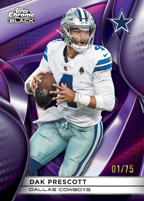 Topps: NFL 2025 Chrome Black Football - Hobby Box