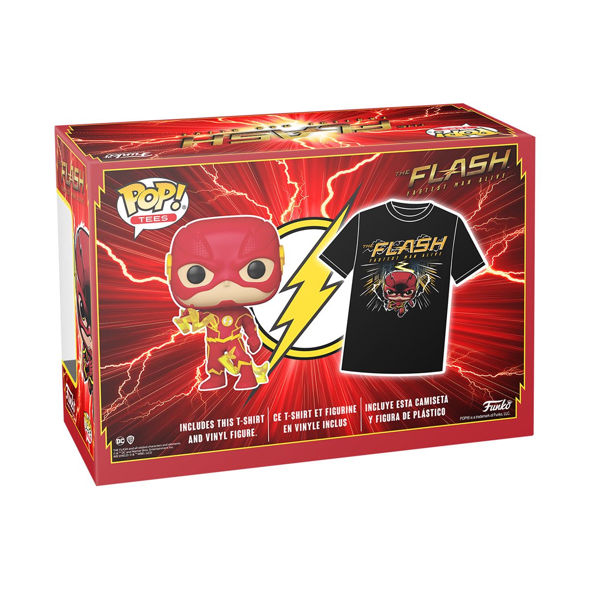 Funko Pop & Tee: DC The Flash - Playera Mediana Con Flash Glow