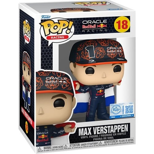 Funko Pop Racing: Red Bull - Max Verstappen con bandera Exclusivo