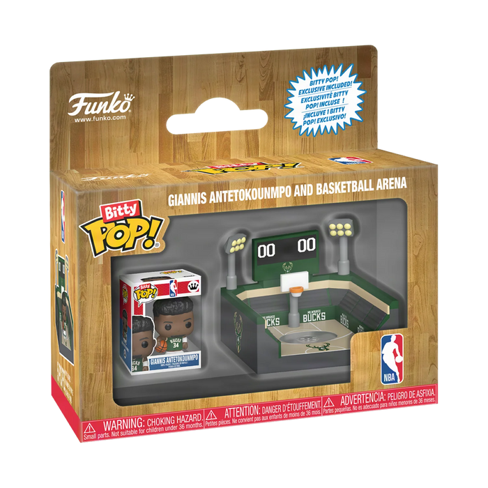 Funko Bitty Pop Town: Arena - Bucks con Giannis Antetokounmpo