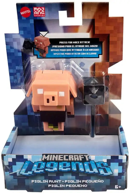 Minecraft Legends: Surtido Figura De Accion Piglin, Golen De Madera Y Golen De Piedra 3.25 Pulgadas Aleatorio