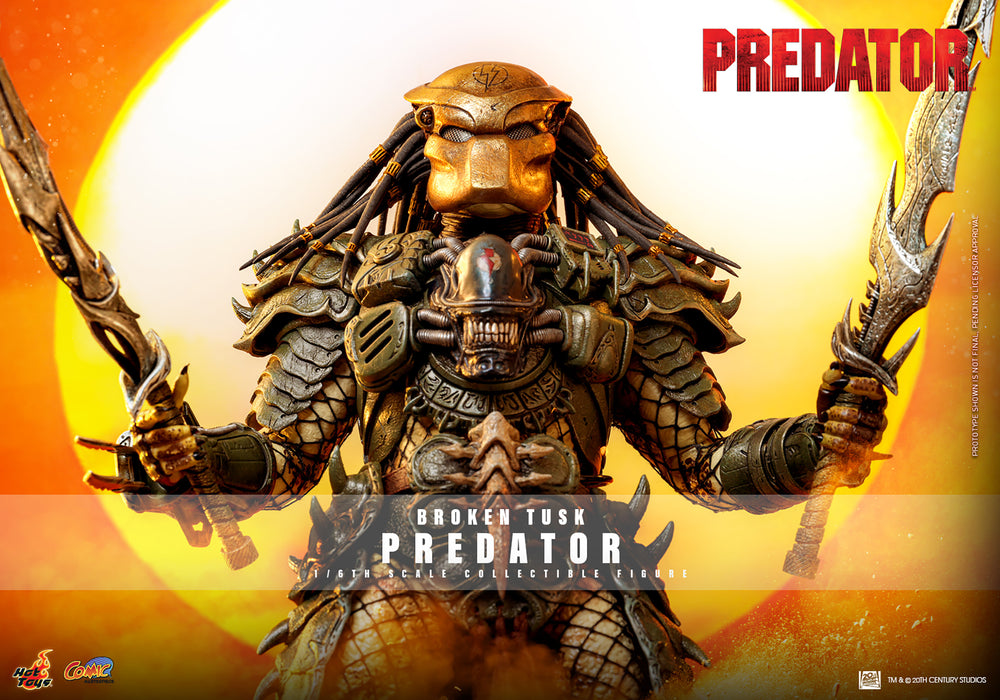 Hot Toys Comics Masterpiece Series: Aliens vs Predator - Broken Tusk Predator Escala 1/6