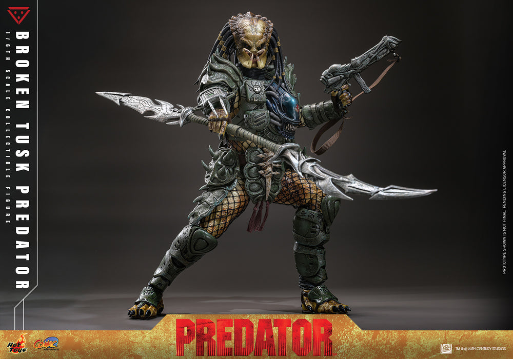 Hot Toys Comics Masterpiece Series: Aliens vs Predator - Broken Tusk Predator Escala 1/6