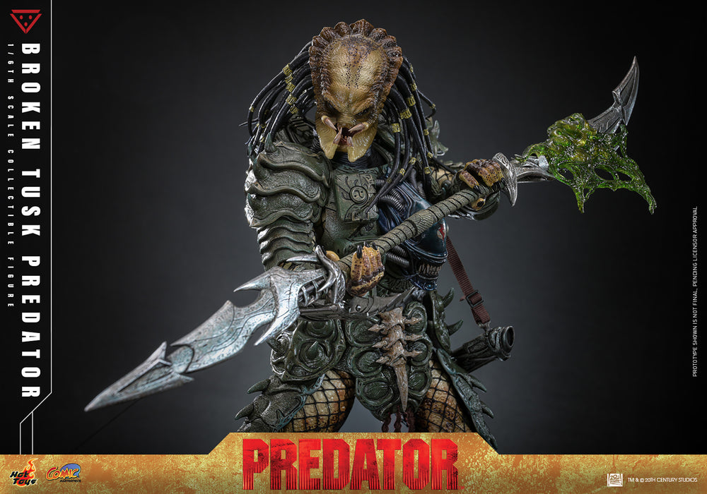 Hot Toys Comics Masterpiece Series: Aliens vs Predator - Broken Tusk Predator Escala 1/6